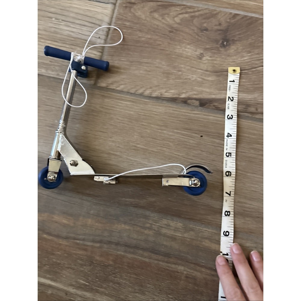 Build A Bear Workshop ScootFur Metal Kick Scooter Blue Silver Bear Accessory - Picture 4 of 5